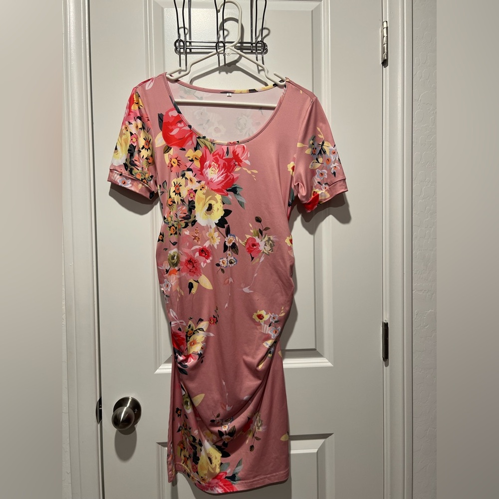 Pink Maternity Dress